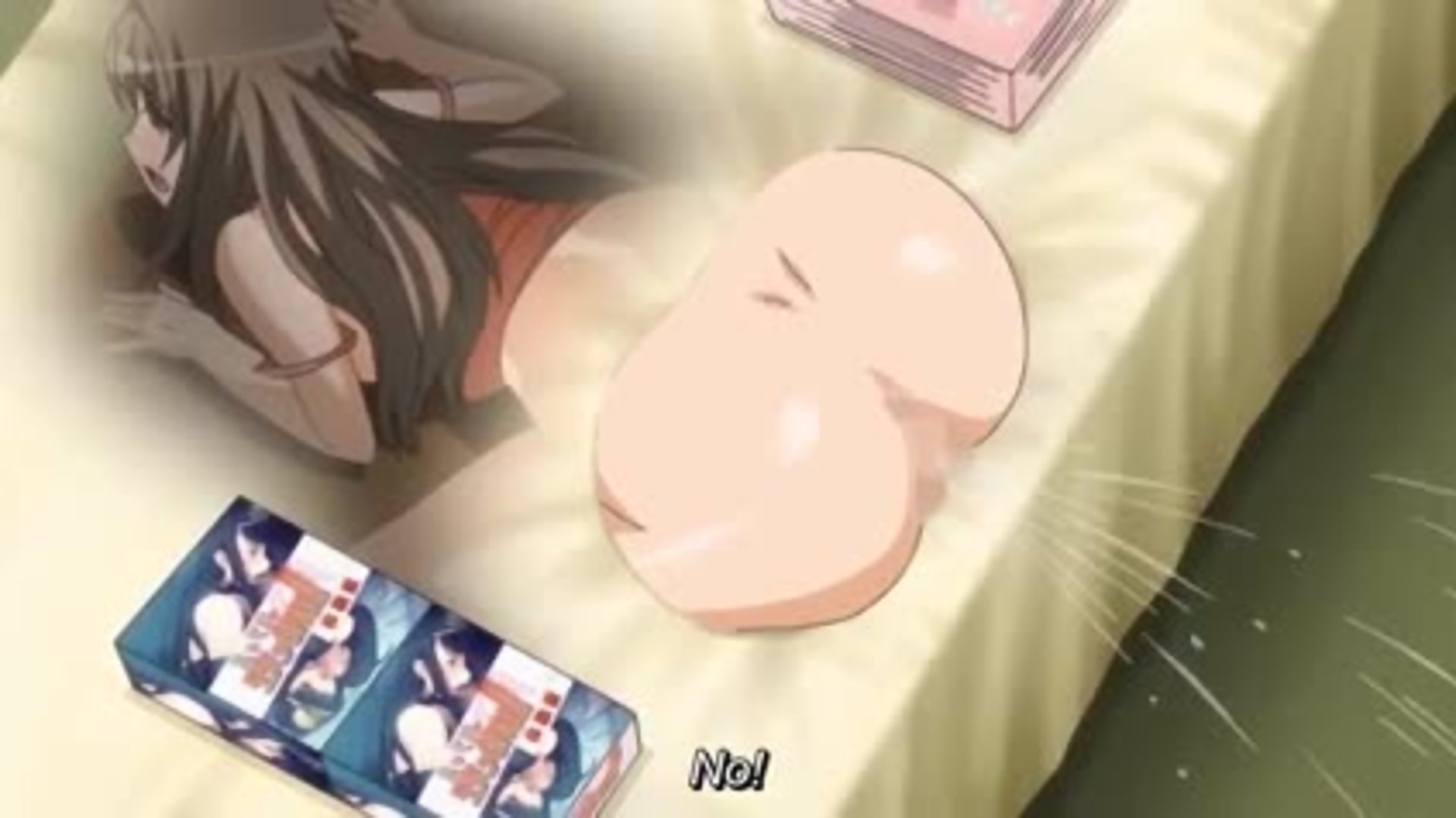 Anime girl fakes artificial vagina at porn game convention