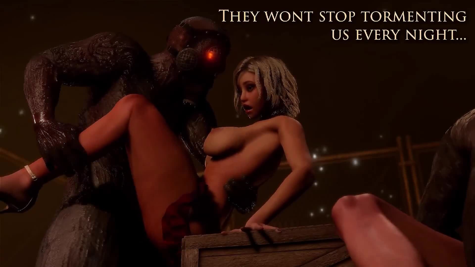 Scary monsters roughly bang busty 3d babes every night in dream cap...