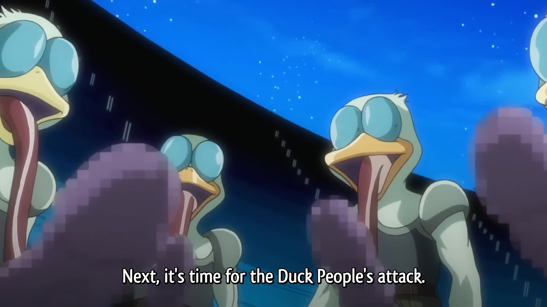 Busty blonde warrior iris gangbanged by duck aliens