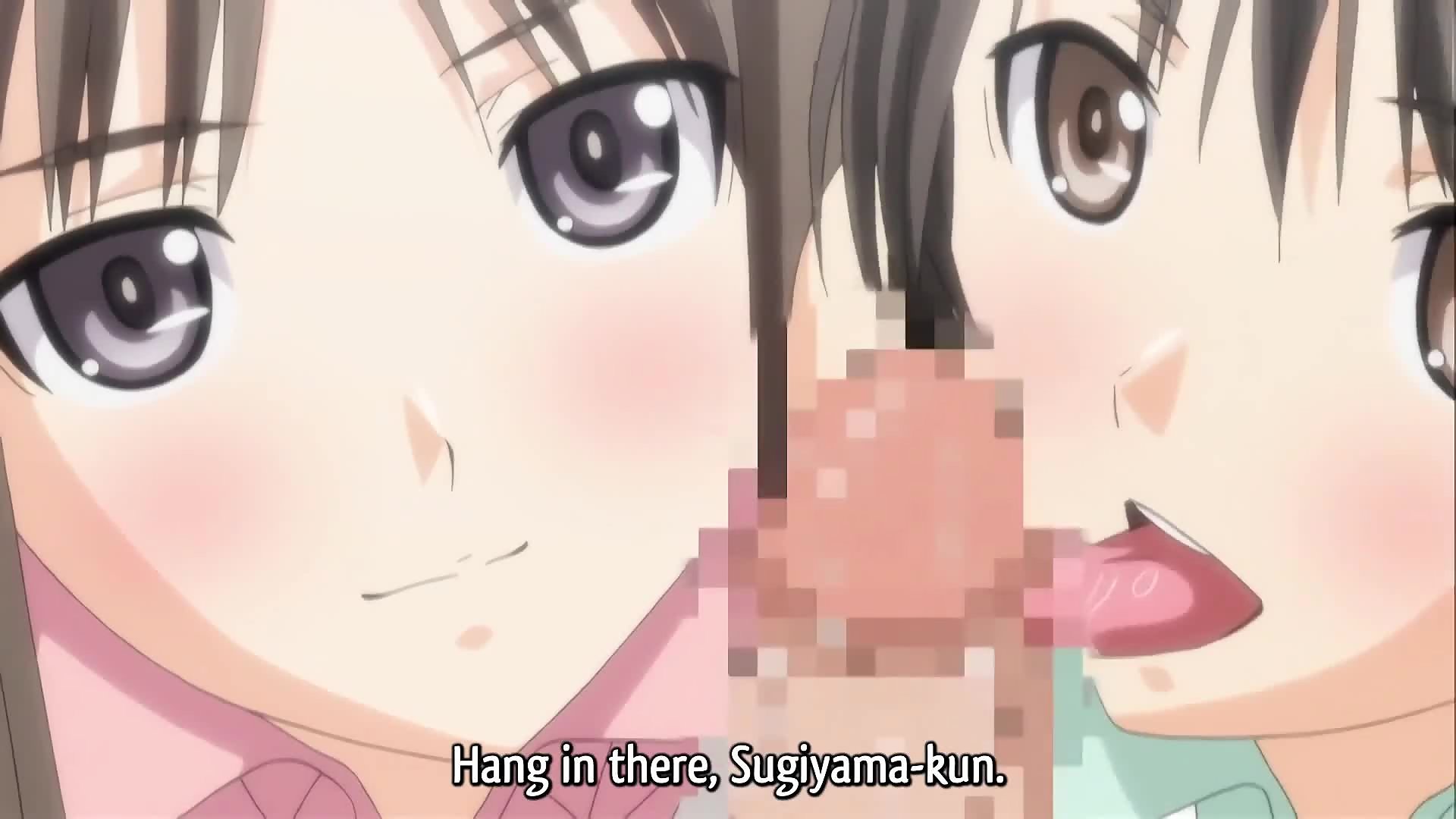 Petite tennis camp teens give double hentai blowjob