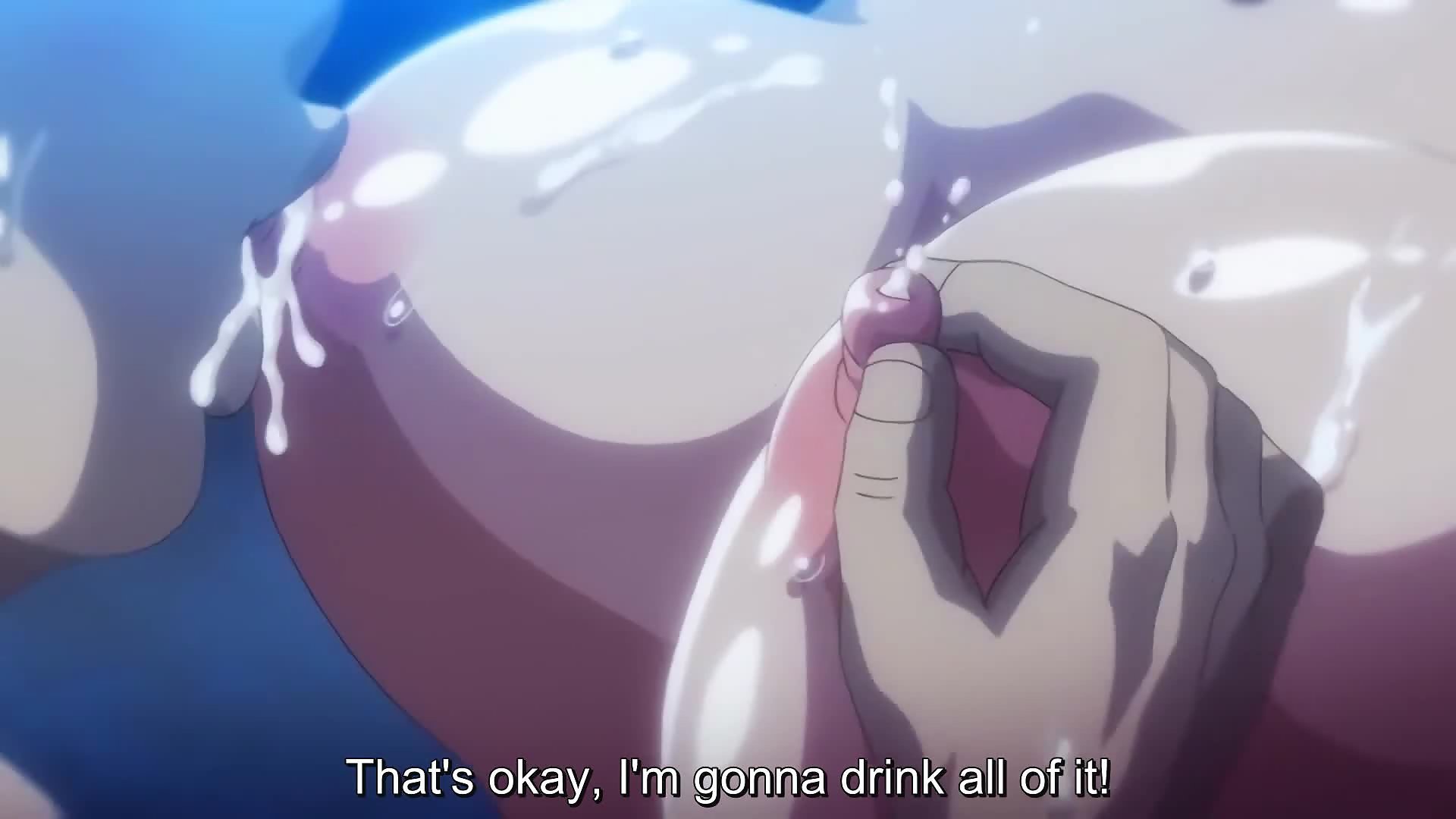 Busty lactating teen has pool hentai sex