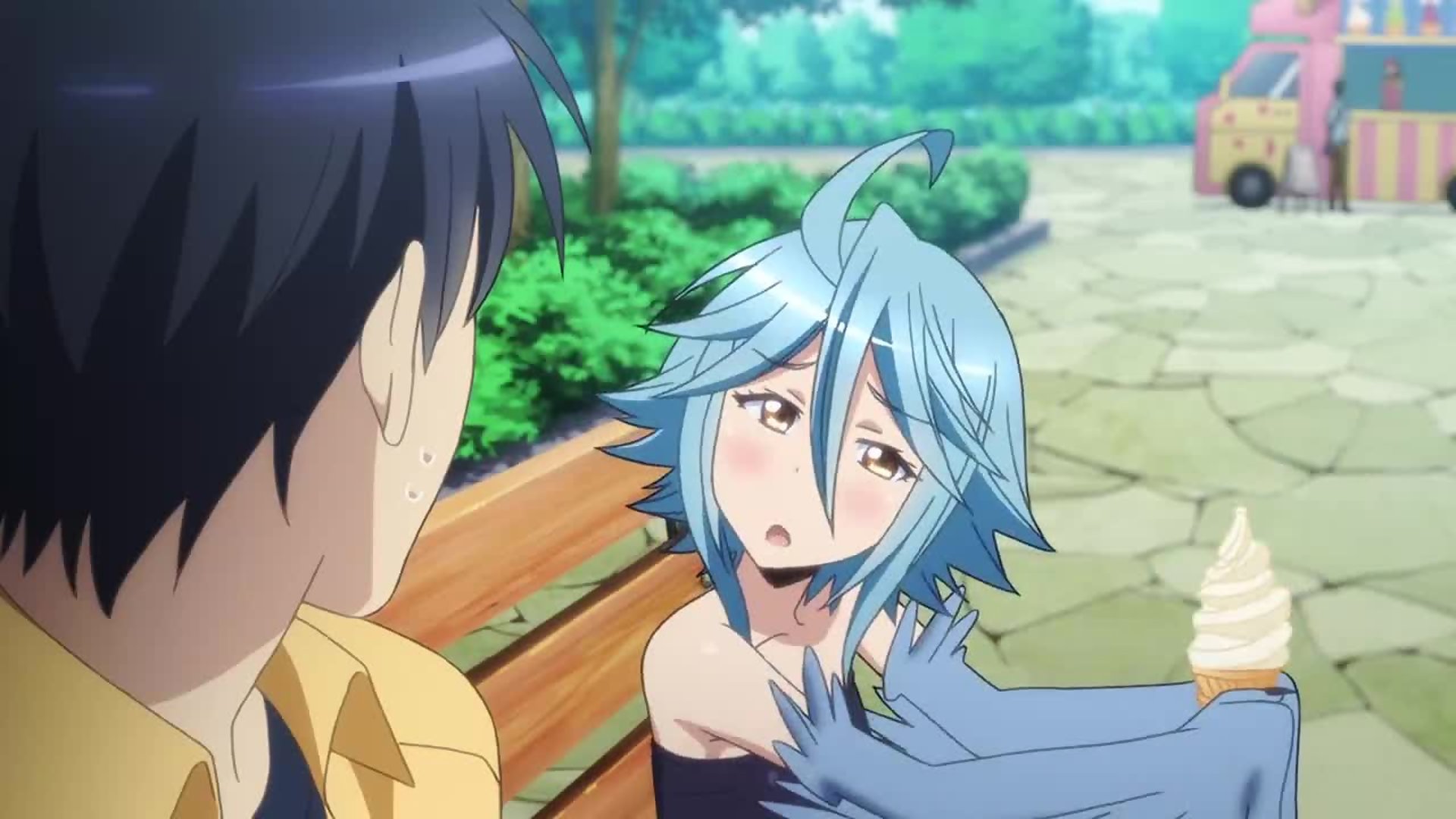 Schlangenmädchen vs vogeldame: anime-titten springen raus