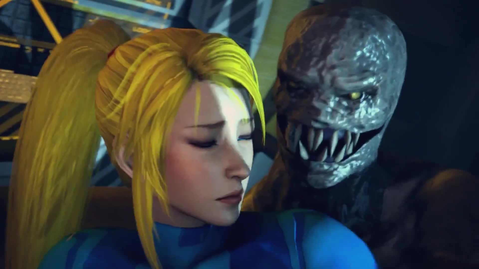 Zero suit samus aran’s asshole ripped by huge monster dick