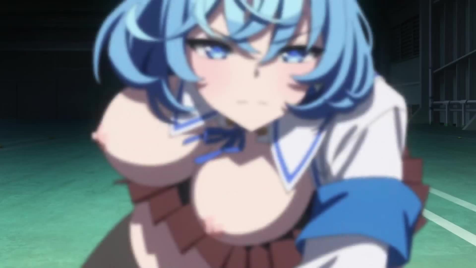 Topless anime babe’s dual dildo vibrating ass battle