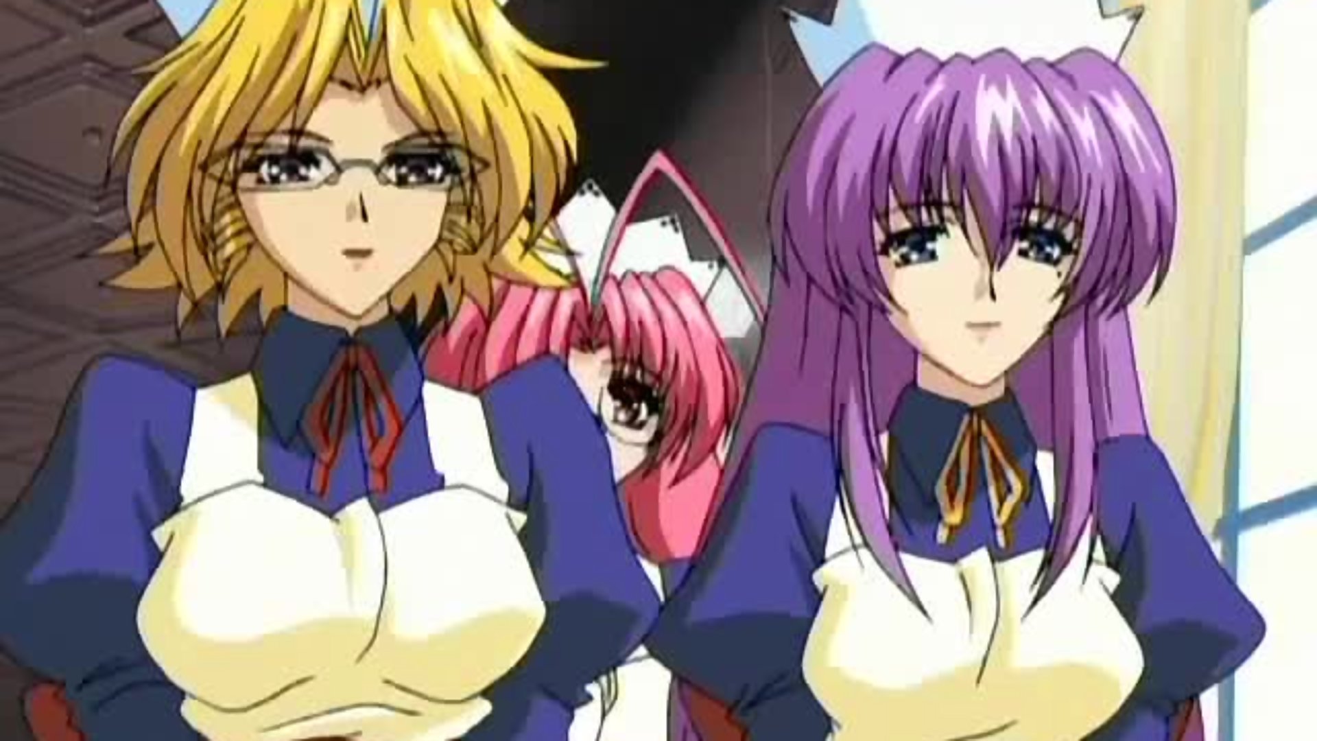 Soubrette hentai excitée baise lesbienne avec maître