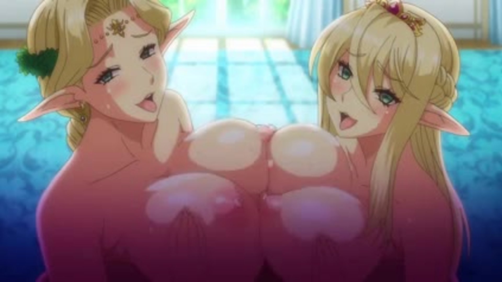 Busty elf mom daughter hypno double blowjob