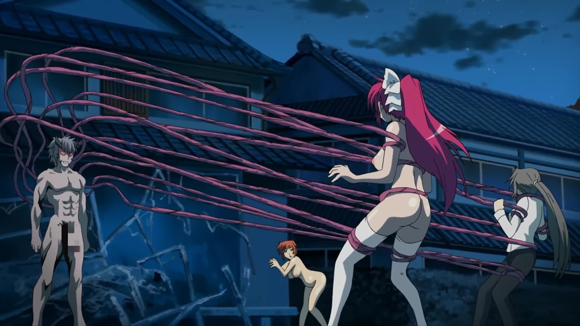 Hentai tentacle demon fucks busty redhead catgirl's tasty ass