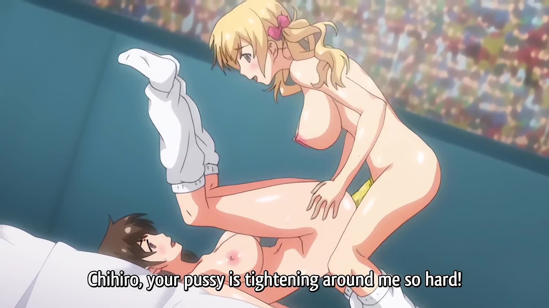 Dirty hentai academy girls engage in a naughty 3some while being fi...