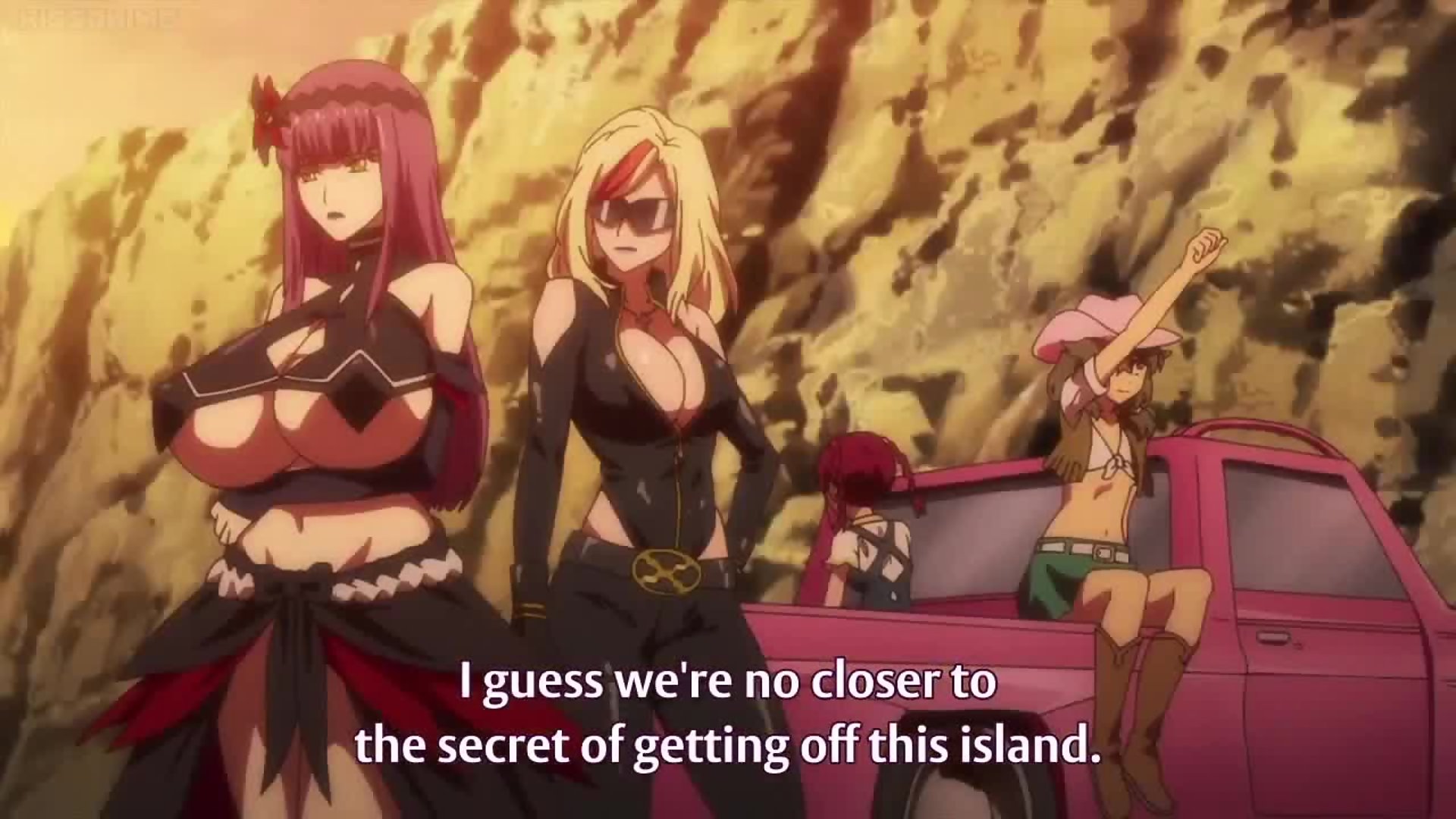 Lesben verwandeln sich in große kanonen, um gegen busige anime-schl...