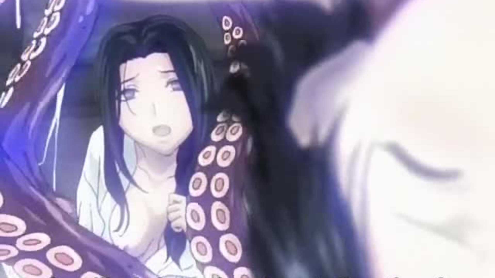 Onmyouji lésbica brota tentáculos para foder sua amante