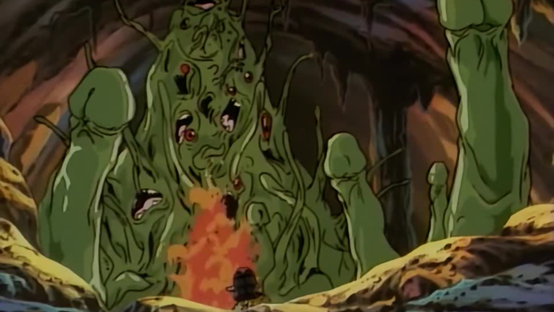 Demon beast space tentacle forces schoolgirl to suck futanari cocks