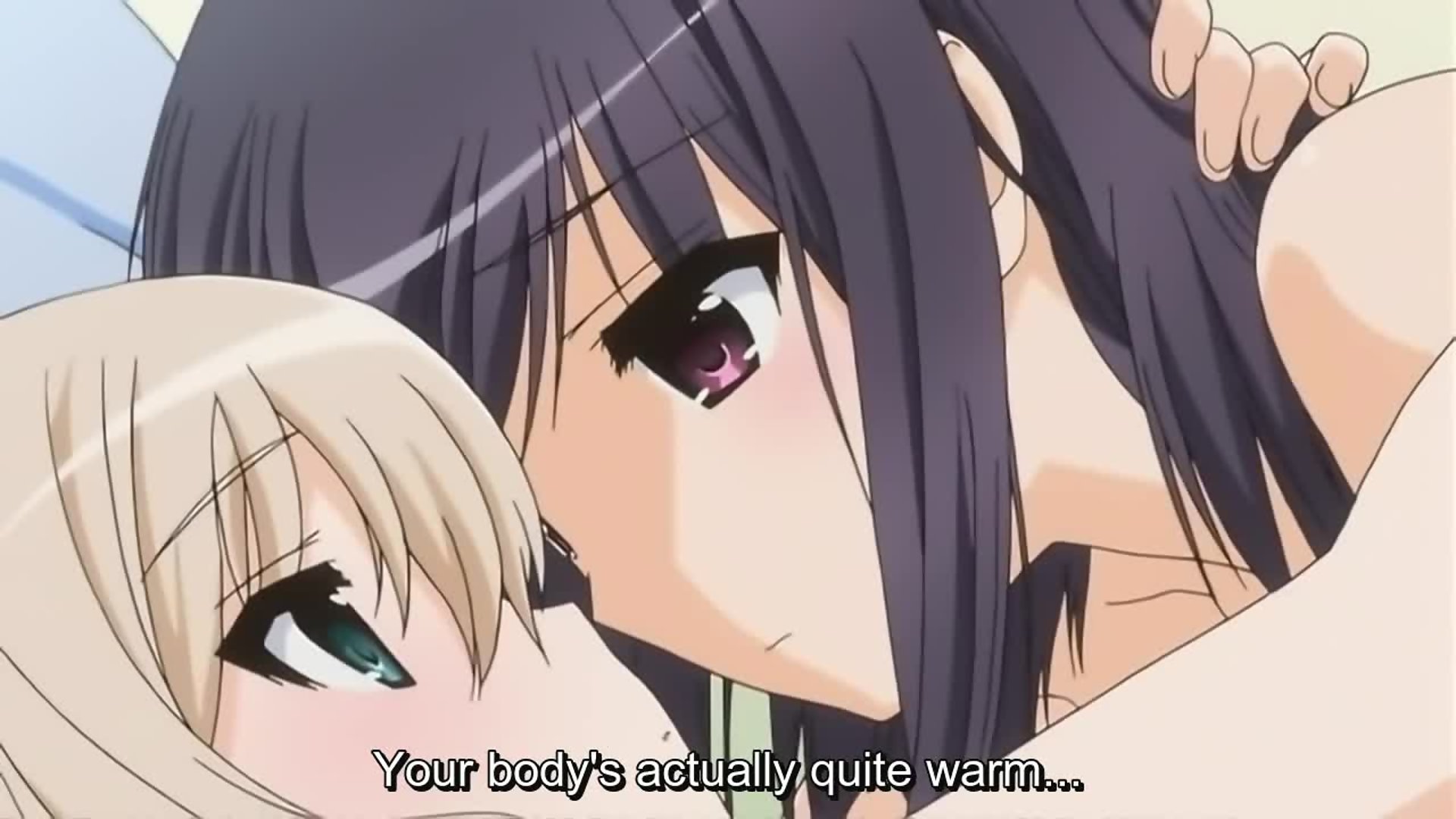 Adolescentes lésbicas sensuais desfrutam de beijos eróticos de hentais