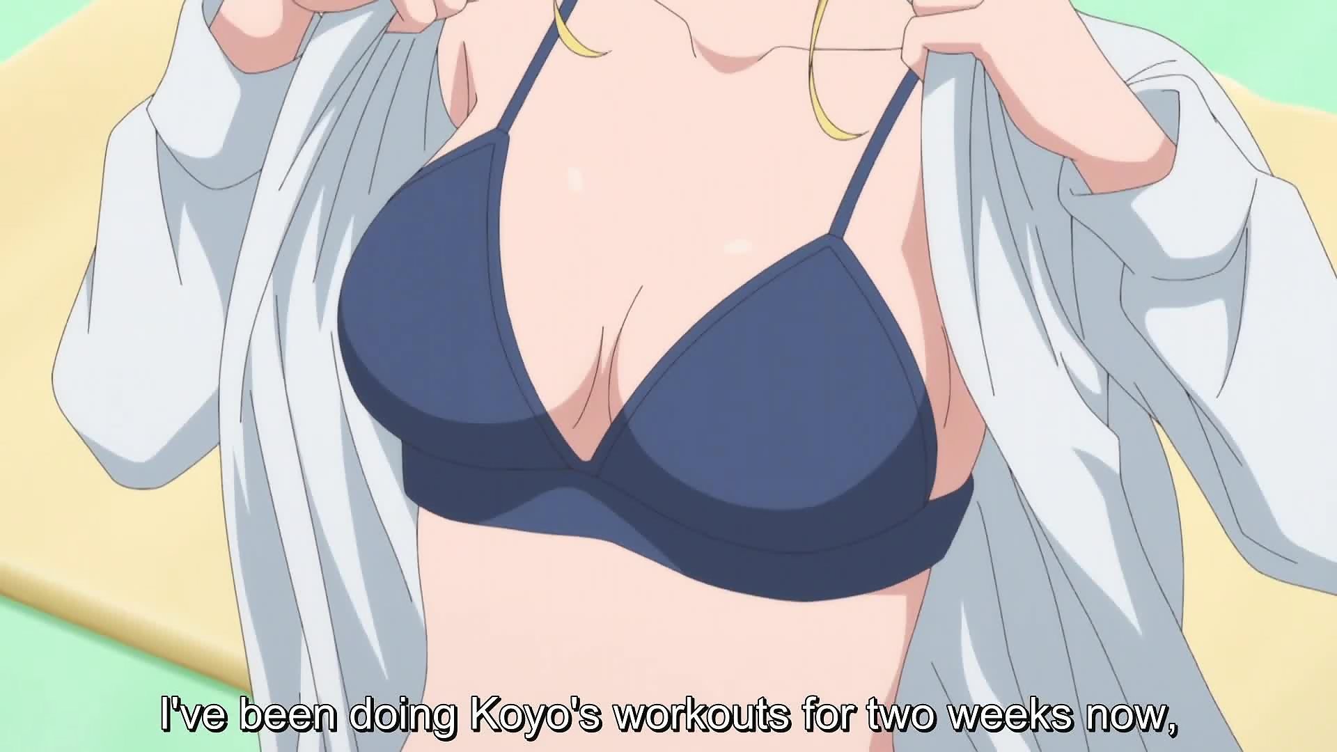 Anime-basketballschülerin lässt sich den hintern massieren