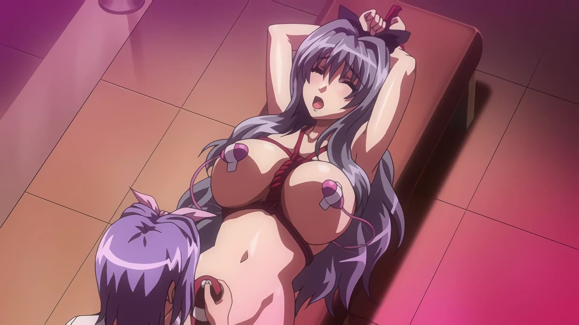 Hypnosis slave: busty futa schoolgirl tied & toyed to ecchi orgasm