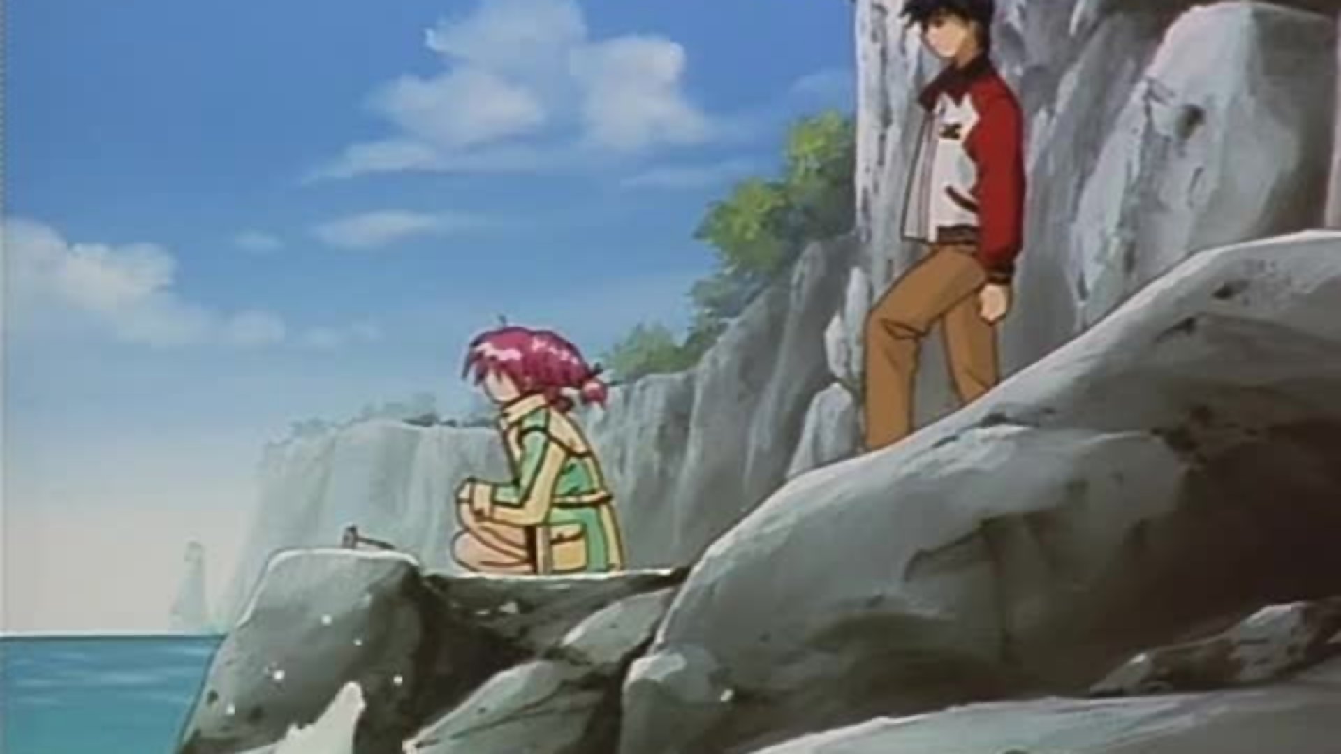 Petite rousse écolière intello kiffe du hentai romantique sur la plage