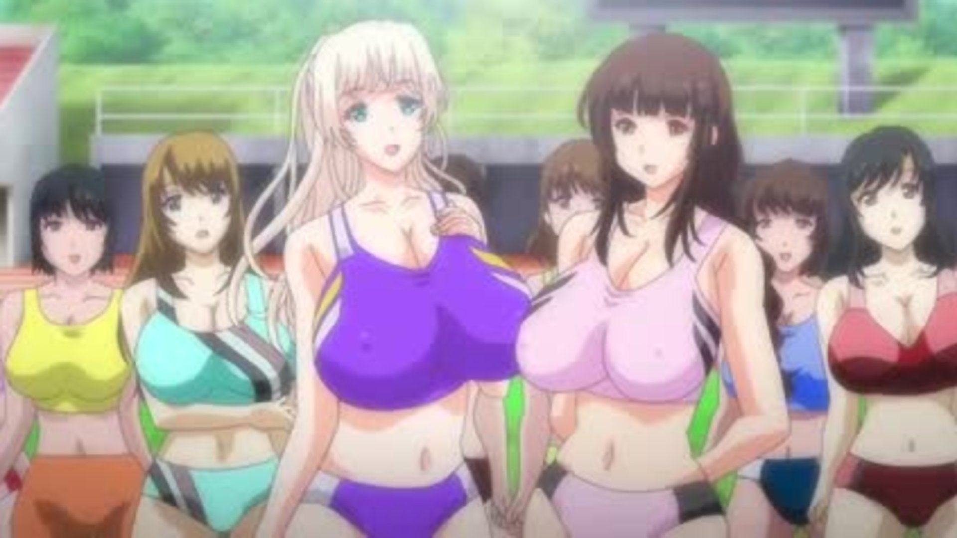 Busty anime sports girls get ass-filled with semen