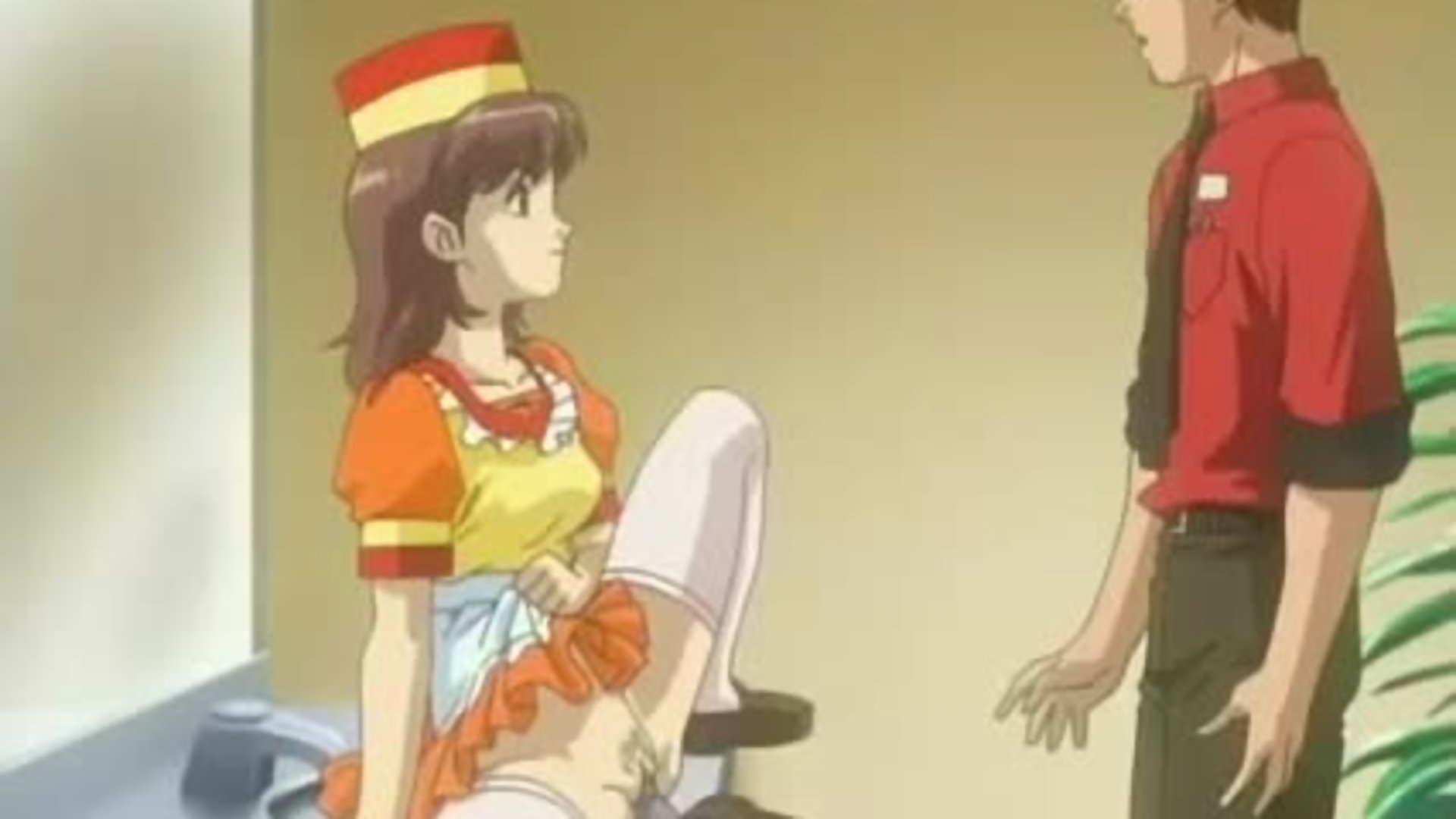 汉堡店老板在浴室干动漫少女员工