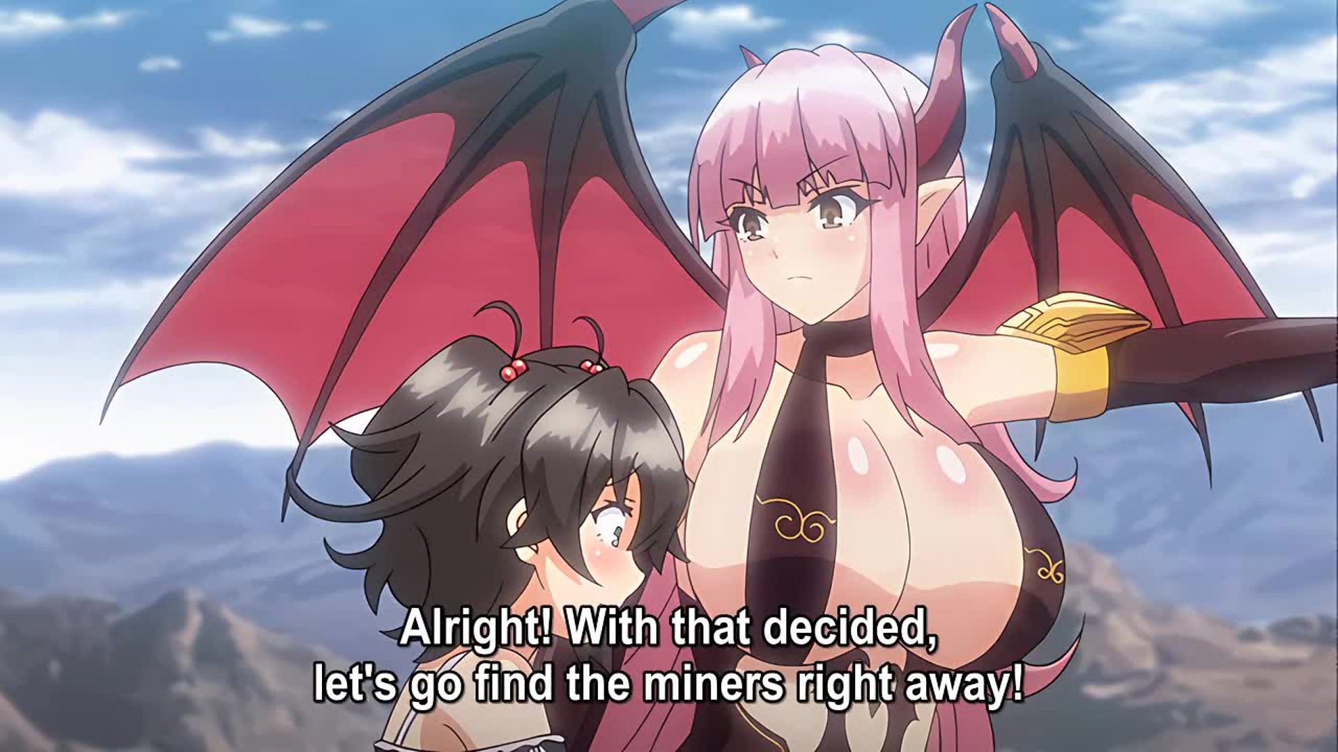 Succubus in training gangbanged by dirty old miners