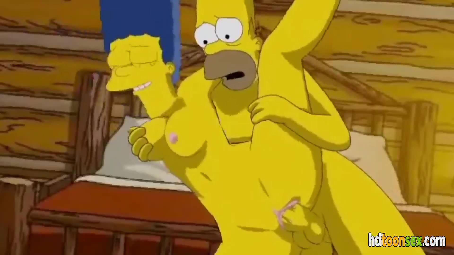 O filme dos simpsons cena xxx: homer fodendo a marge
