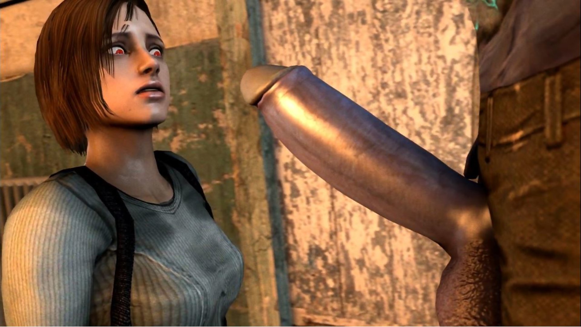 Resident evil project succubus: jill valentine chokes on monster zo...