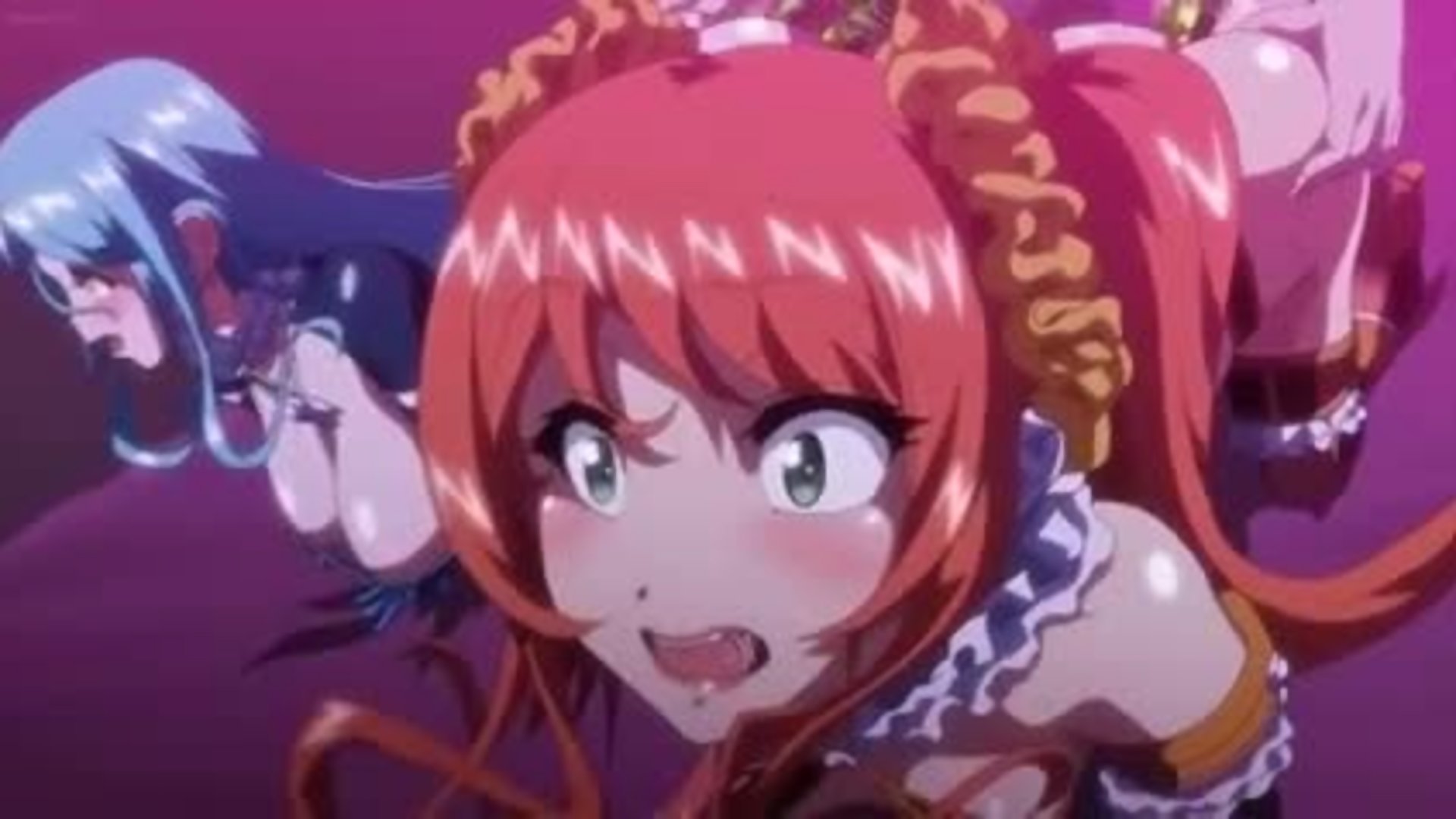 Bustige schulmädchen-futanari reinigt magische bestien, indem sie m...