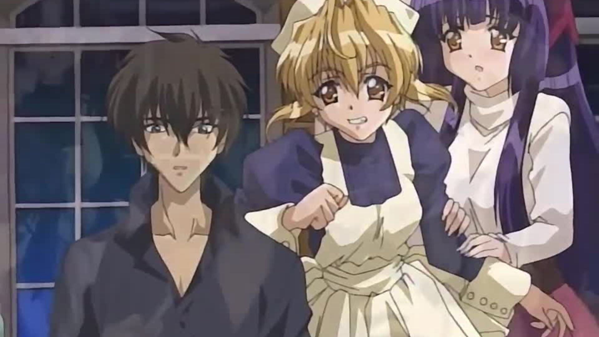 Busty lesbian maid fingers yuri pussy and asshole