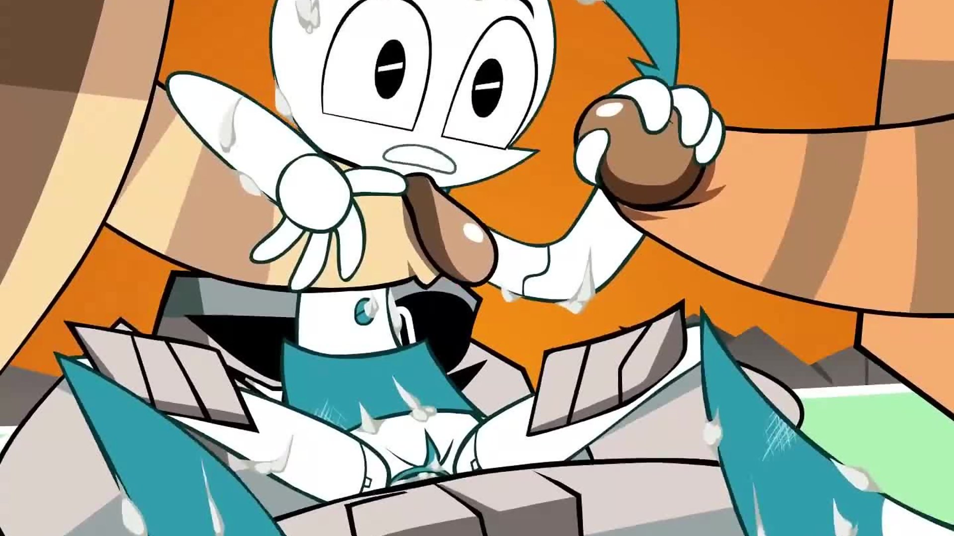 дженни двойное проникновение от каменных монстров в что-что робот