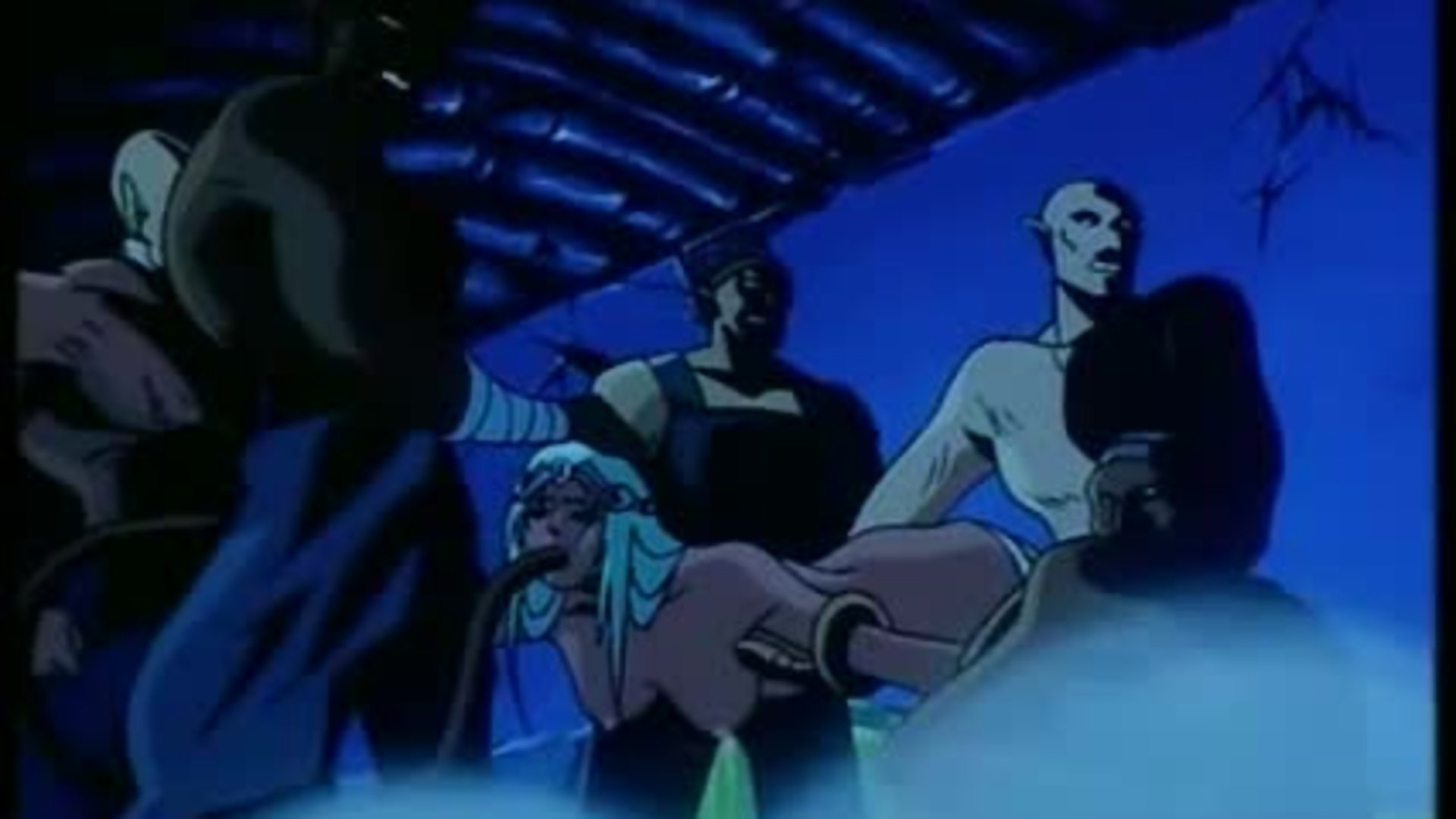 オーバーフィンドが獣の触手輪姦から女子校生を救う