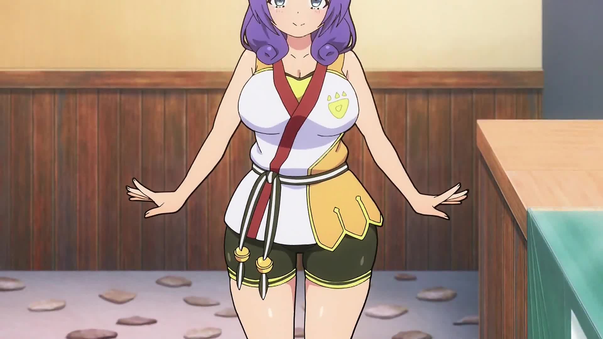 Viciado em trabalho salva gatinha peituda de slime na guilda ecchi ...