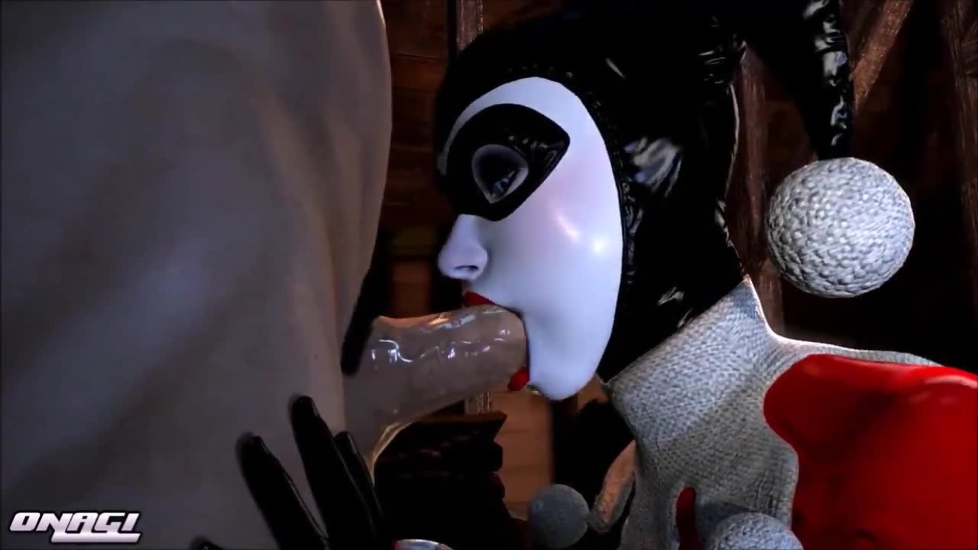Harley quinn sexo oral chupando pica