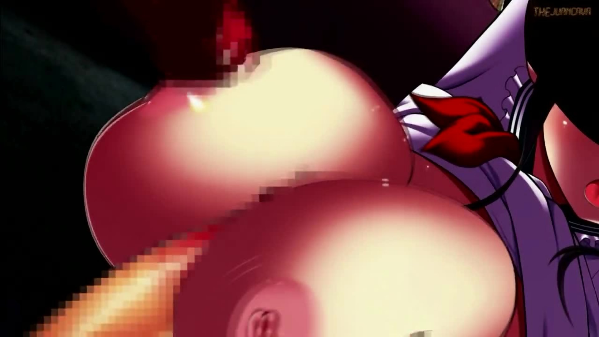 Adolescente acorrentada com seios enormes de anime fodida brutalmente