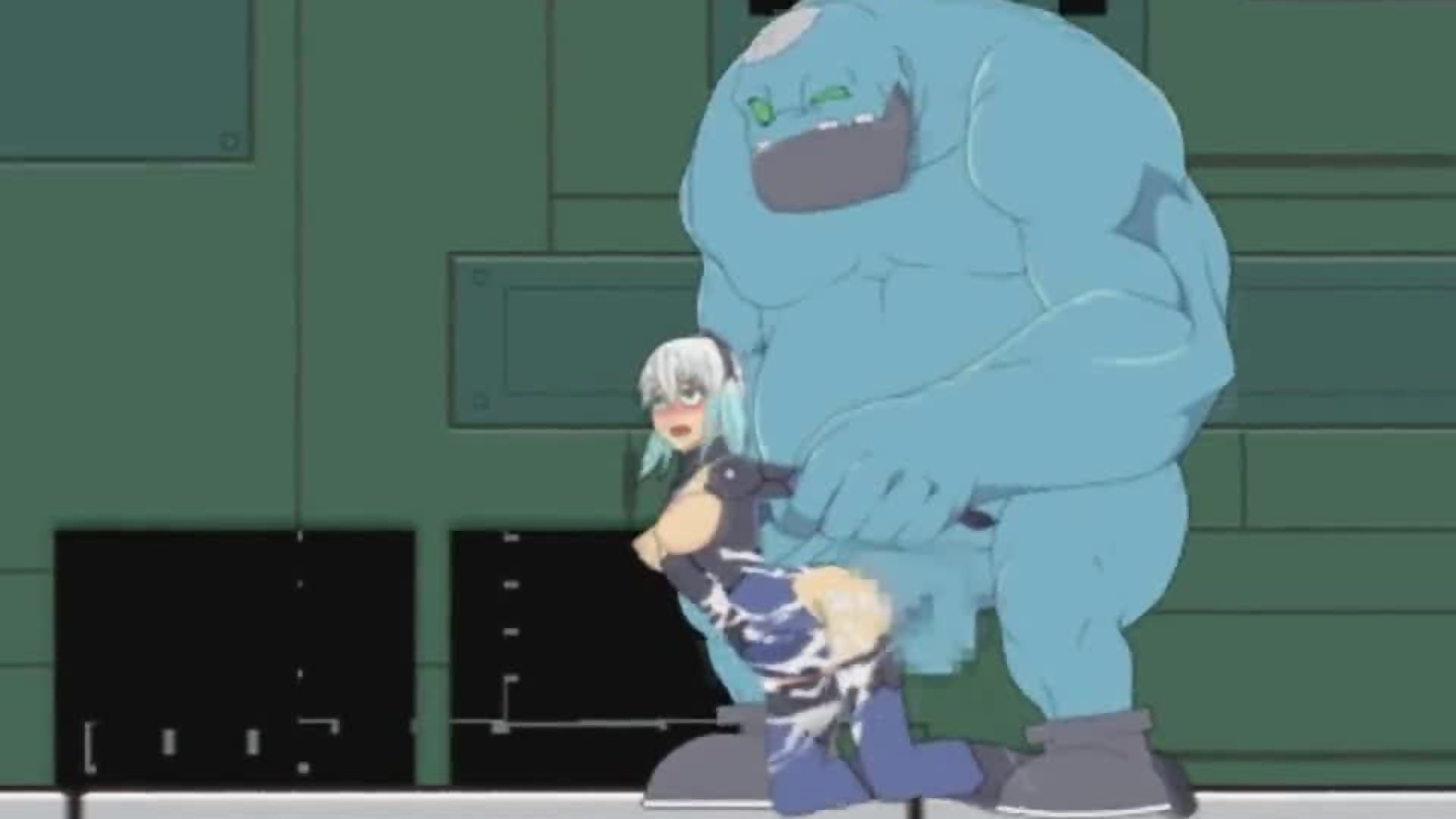 Galaxy warrior: robots & tentacle monsters fuck video game girl