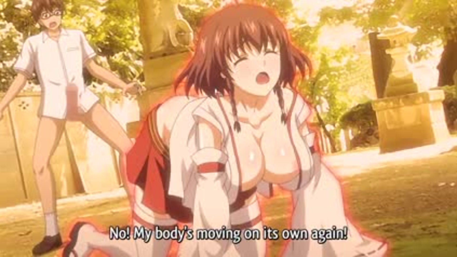 Pervy succubus mind controls students for public sex